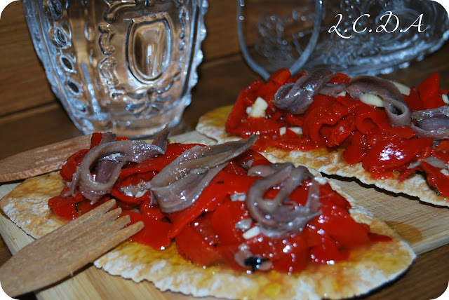 Regañá de Anchoas con Pimientos