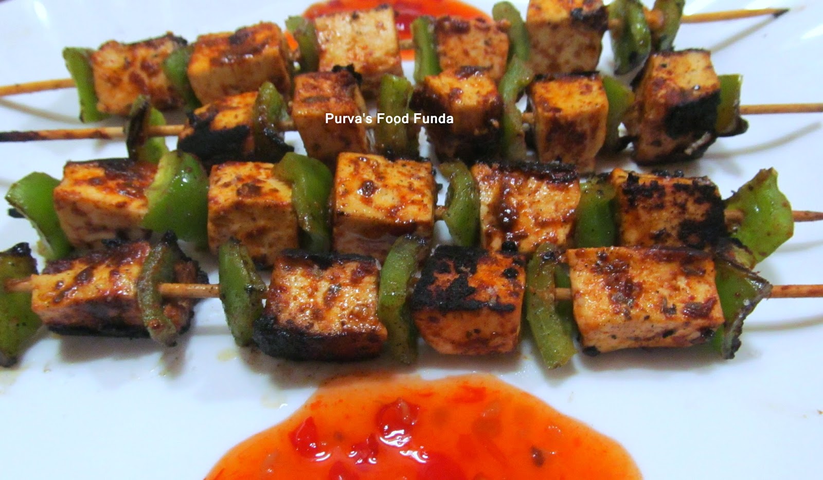 Food Funda Grilled Paneer Sticks With Peri Peri Spice Mix
