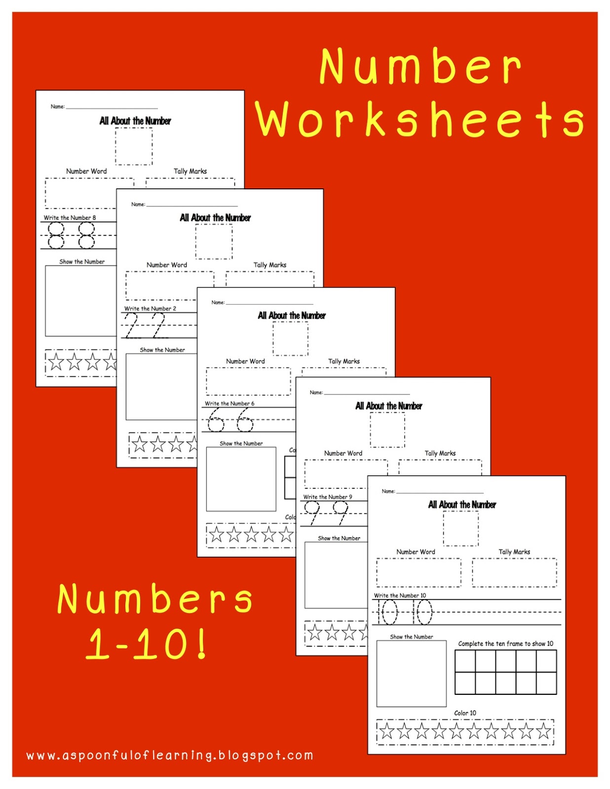 All About Numbers 1-10 - A Spoonful of Learning