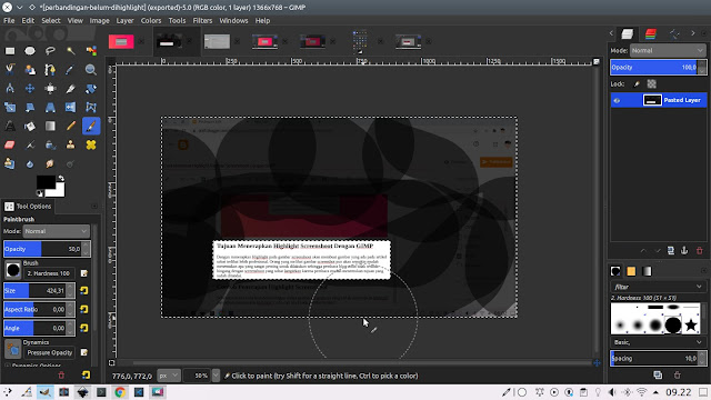 Cara Membuat Highlight Gambar Screenshoot Dengan GIMP