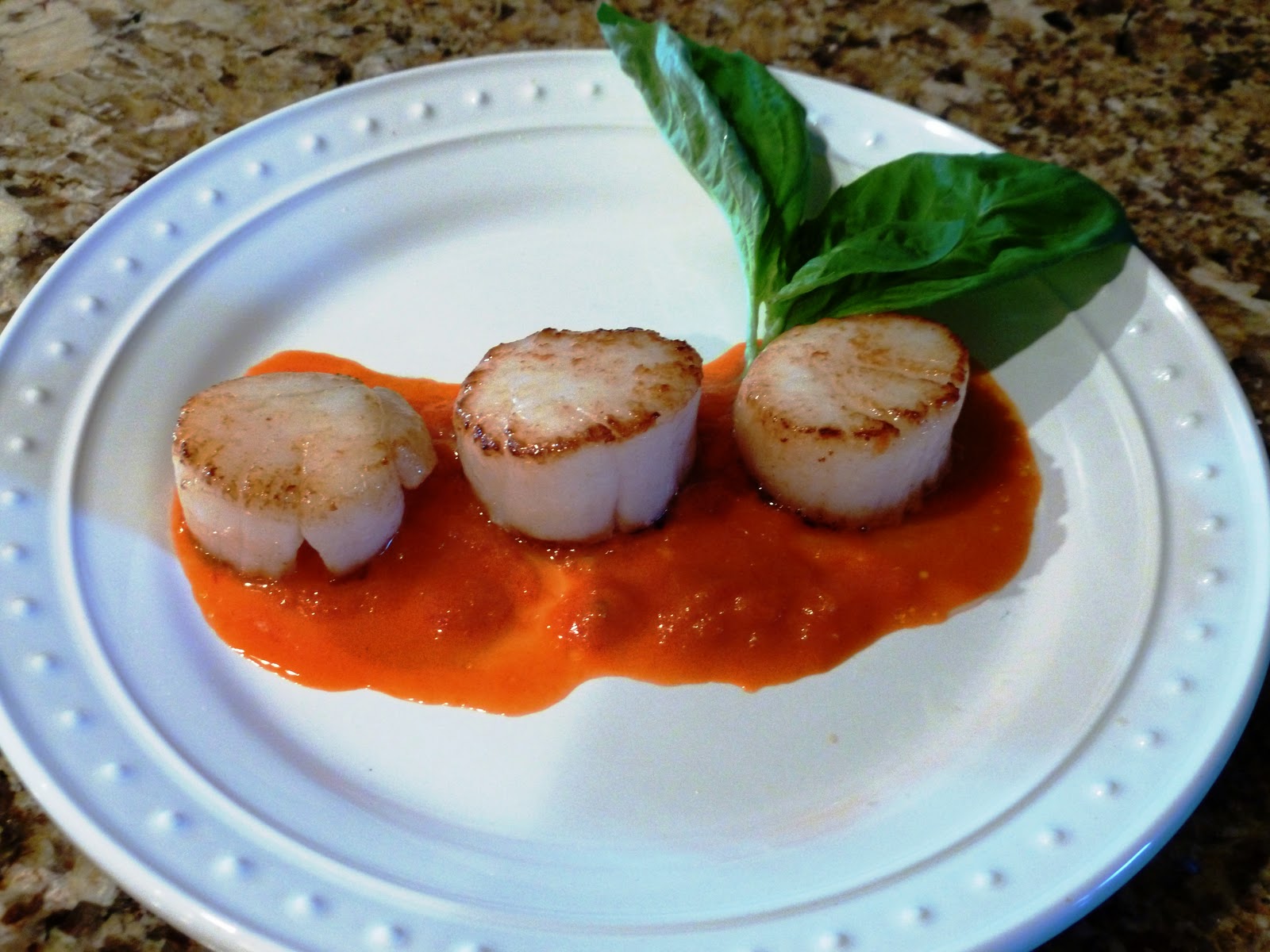Wendy's Favorite Place Sea Scallops with Roasted Red Pepper Sauce