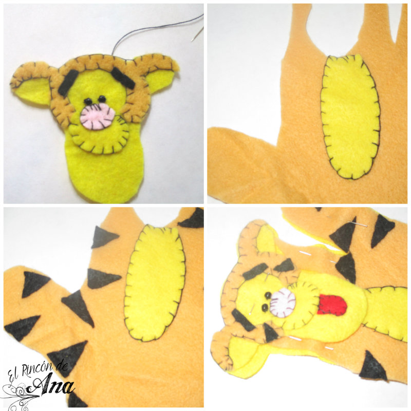 Títeres de mano hechos con fieltro