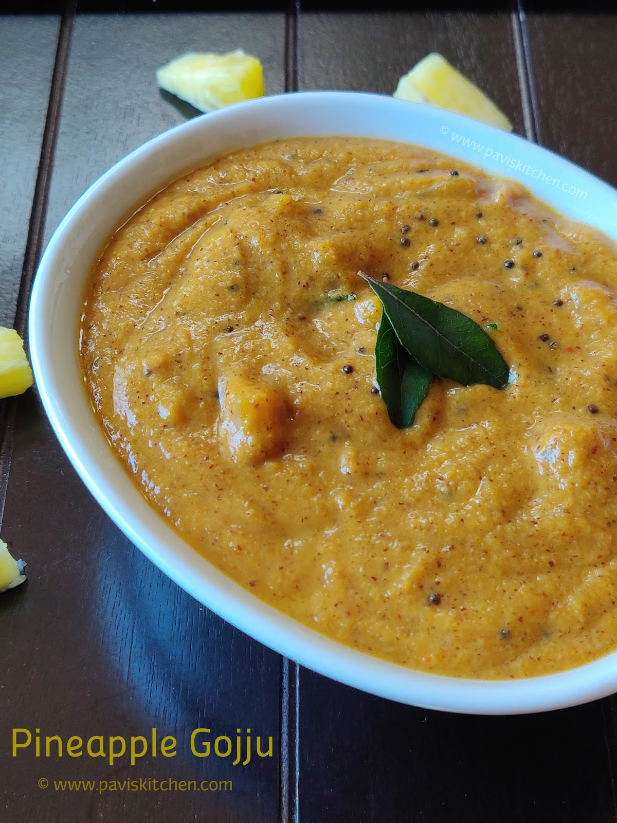 Pineapple gojju recipe pineapple sasive Ananas menaskai sasive