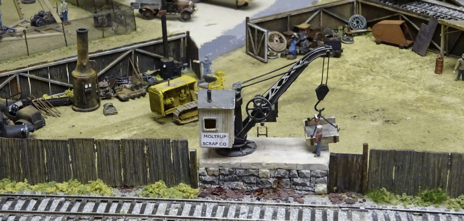 Model Railroad Minutiae Model scrap yard with some scrap installed