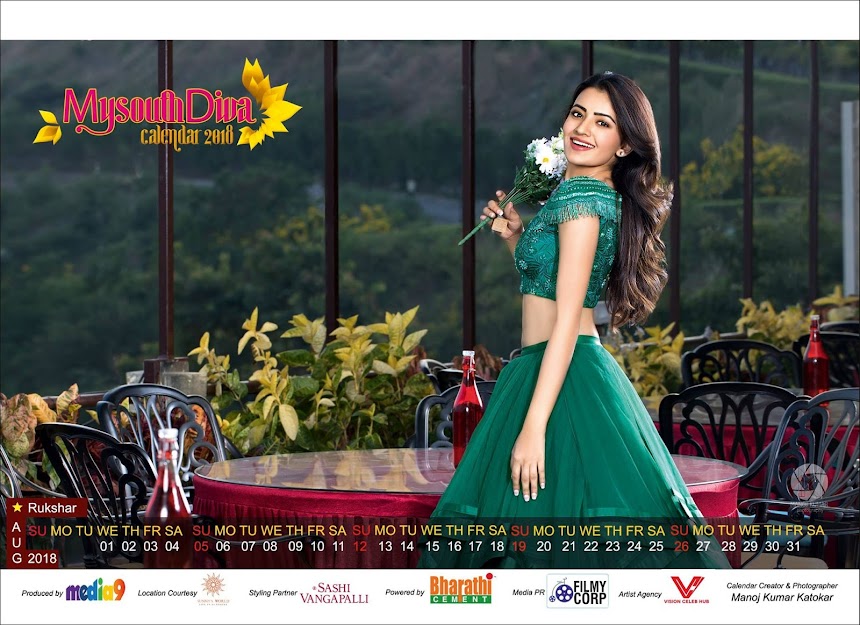 My South Diva Calendar 2018 - Rukshar Mir