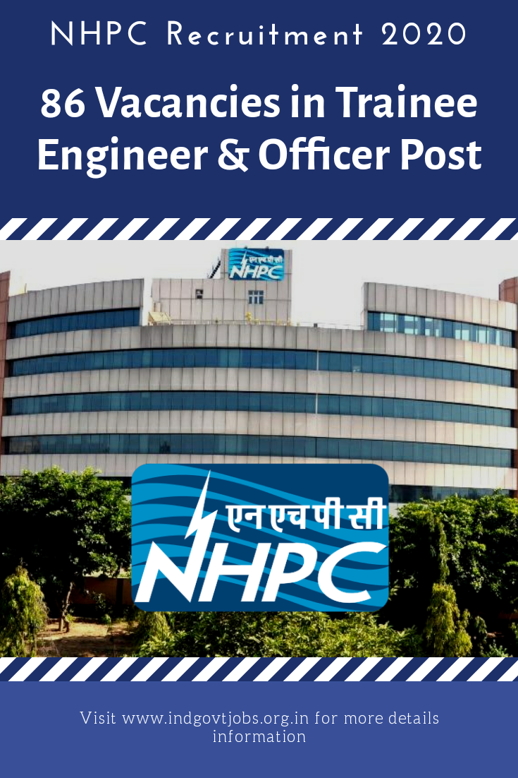 National Hydroelectric Power Corporation Ltd, NHPC Recruitment 2020 86 Vacancies in Trainee