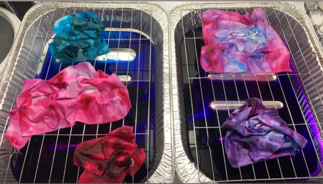 How to Ice Dye Aida Fabric