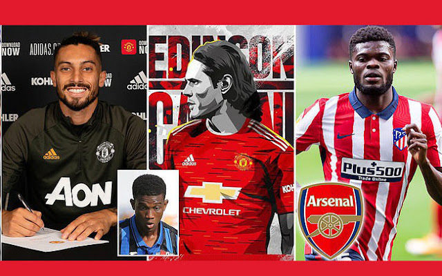 Edinson Cavani, Alex Telles, Amad Diallo Traoré và Facundo Pellistri giap nhập MU mùa giải 2020