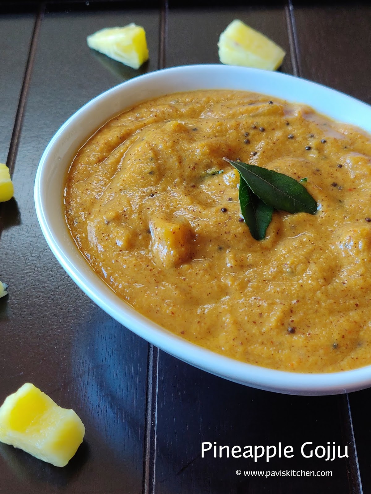 Pineapple gojju recipe pineapple sasive Ananas menaskai sasive