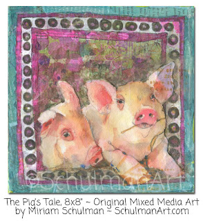 pig art | pig painting | animal art | animal painting | art by Miriam Schulman pig art | pig painting | animal art | animal painting | art by Miriam Schulman