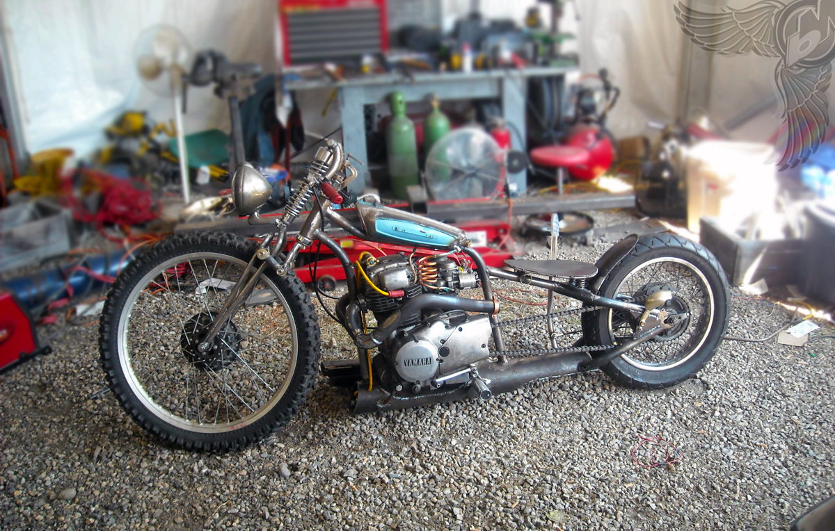 the pipe dream | yamaha xs400 chopper at laconia build off | masshole moto