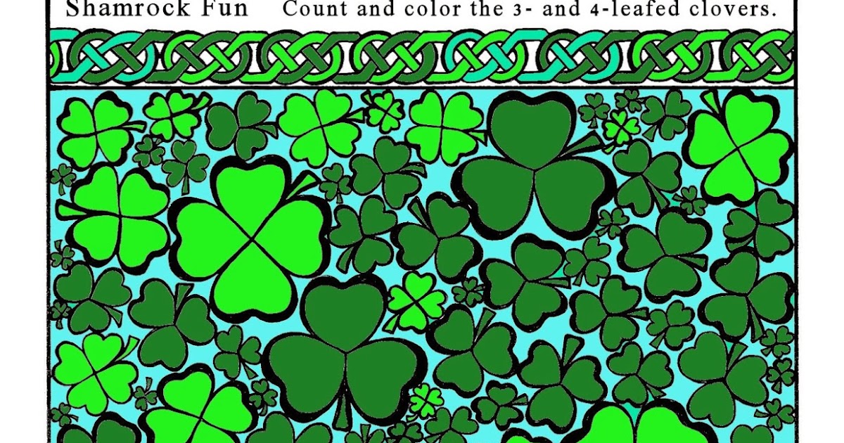 Serendipity Hollow: Family Fun! Color and Count the Shamrocks