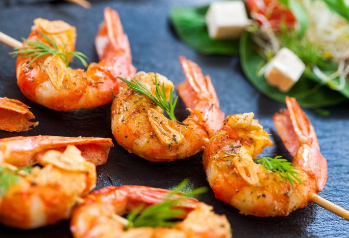 Shrimp Skewers with Garlic-Lime Marinade #shrimp #grilling