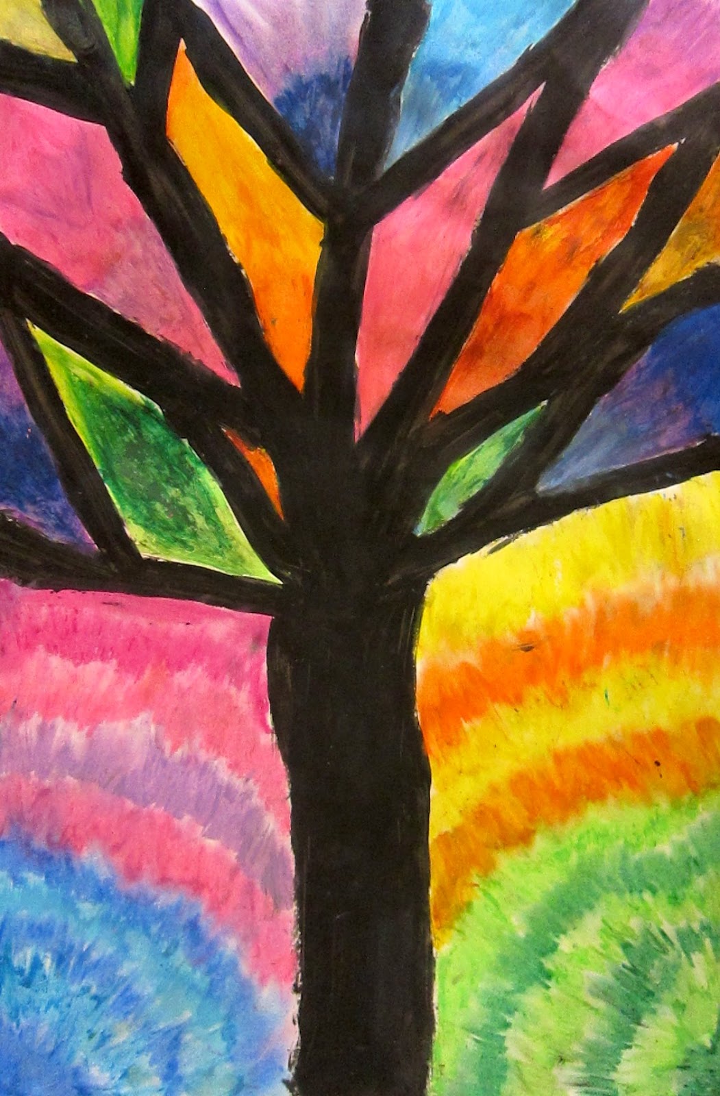  Art  is Basic Art  Teacher Blog Abstract Oil Pastel  Trees 