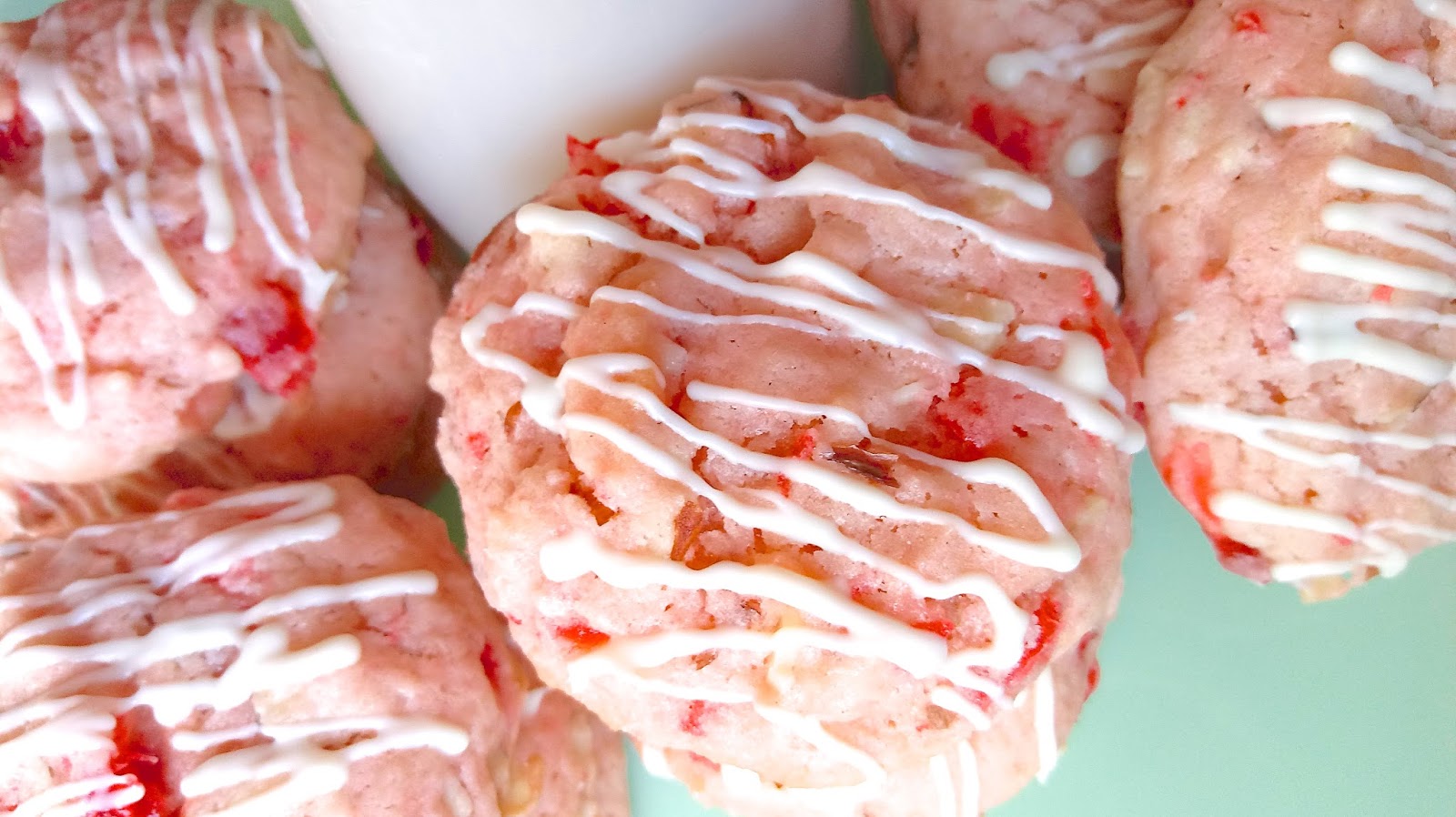At Home with the Loverbees White Chocolate Cherry Cake Mix Cookies
