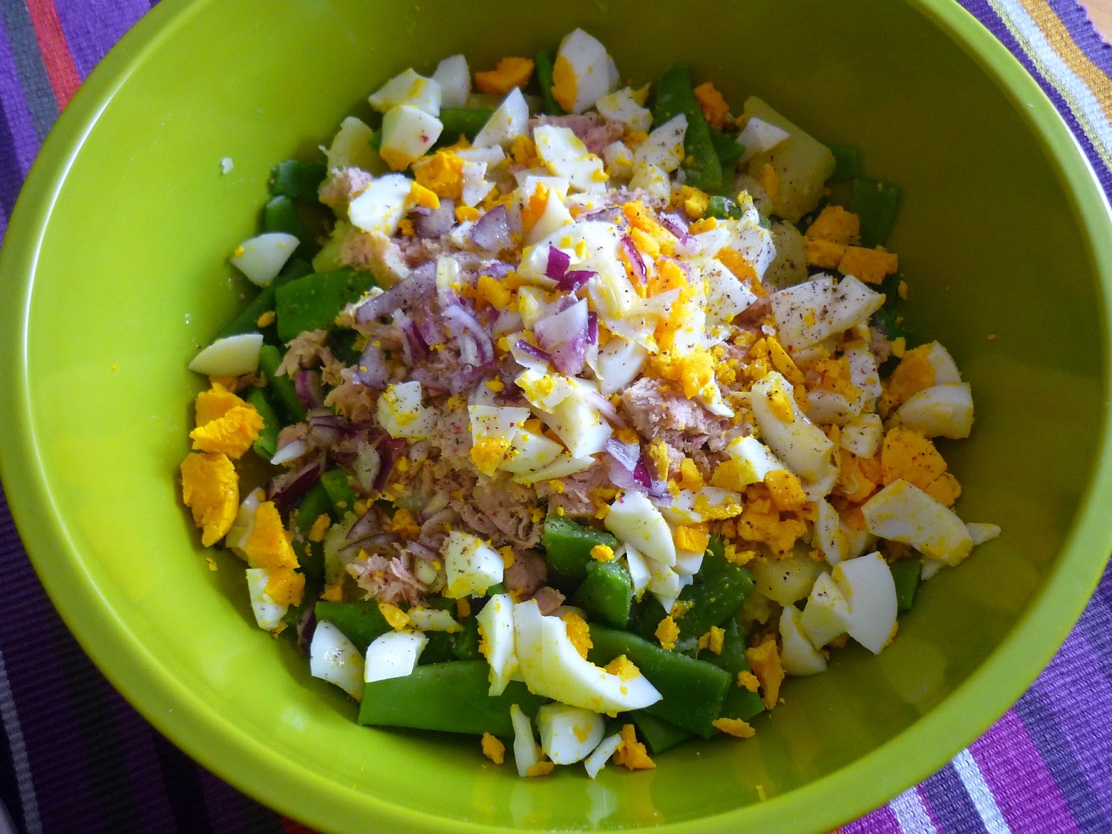 La Chef A: Ensalada de judías verdes, patatas, atún y huevo