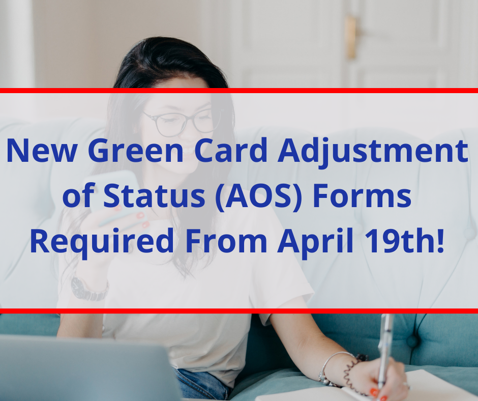 Sweet Beginning USA New Green Card Adjustment of Status (AOS) Forms