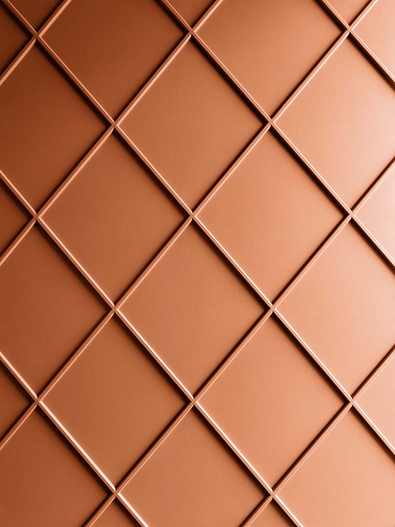 parete con pittura ecologica terracotta