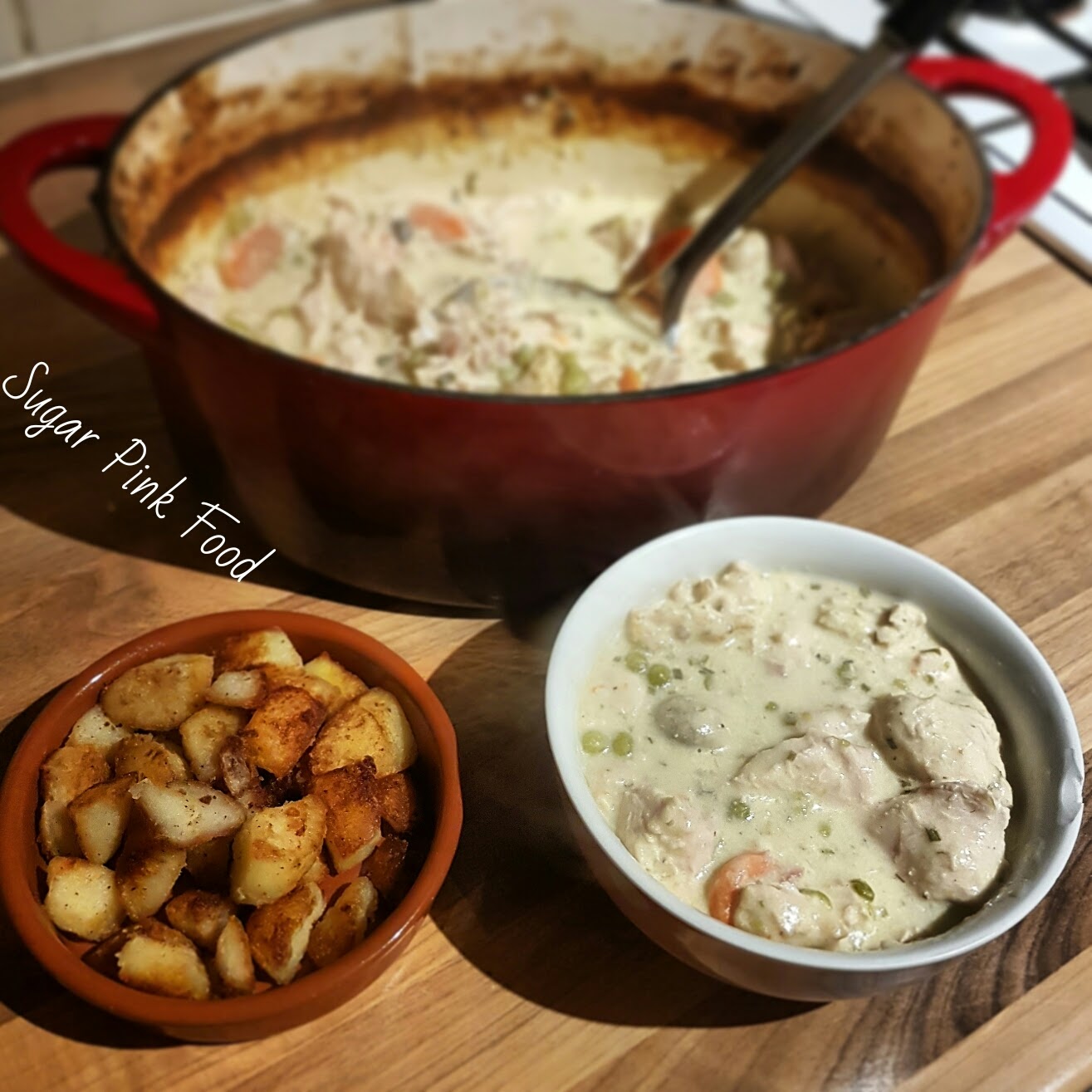 Creamy Chicken Casserole & Crispy Potatoes Slimming World Sugar