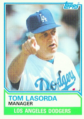 1983 Topps Blog: #306 Tommy Lasorda - Los Angeles Dodgers
