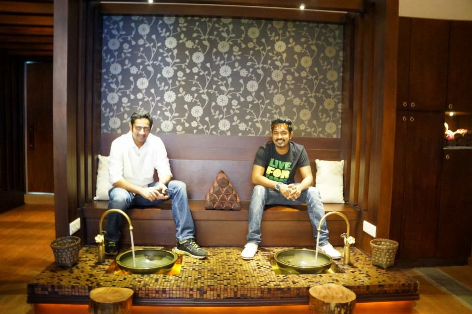 Celebrity Visit at Aroma Thai Day Spa Asif Ali & Saiju Kurup