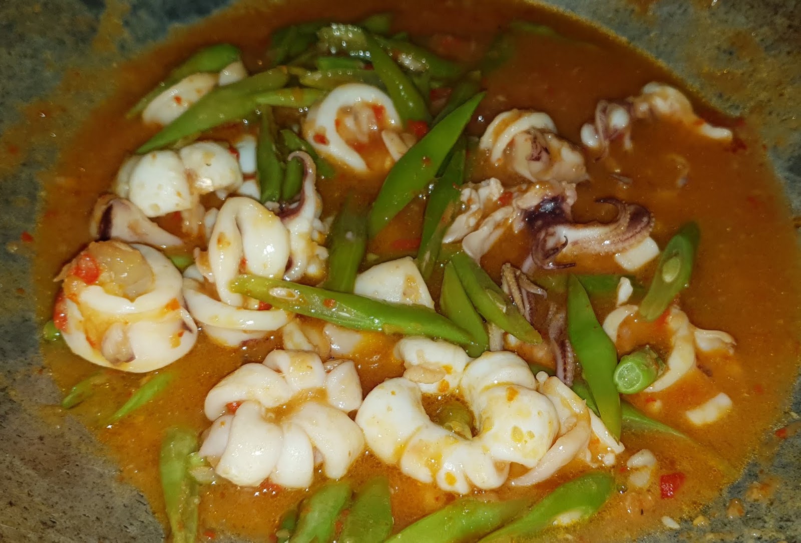 Aziankhalilcom Kacang Buncis Goreng Sotong