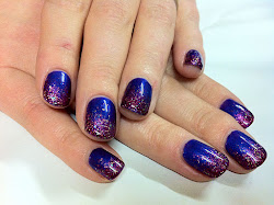 shellac nail nails glitter purple cnd designs polish fade gel manicure colors super ecstasycoffee services 3d
