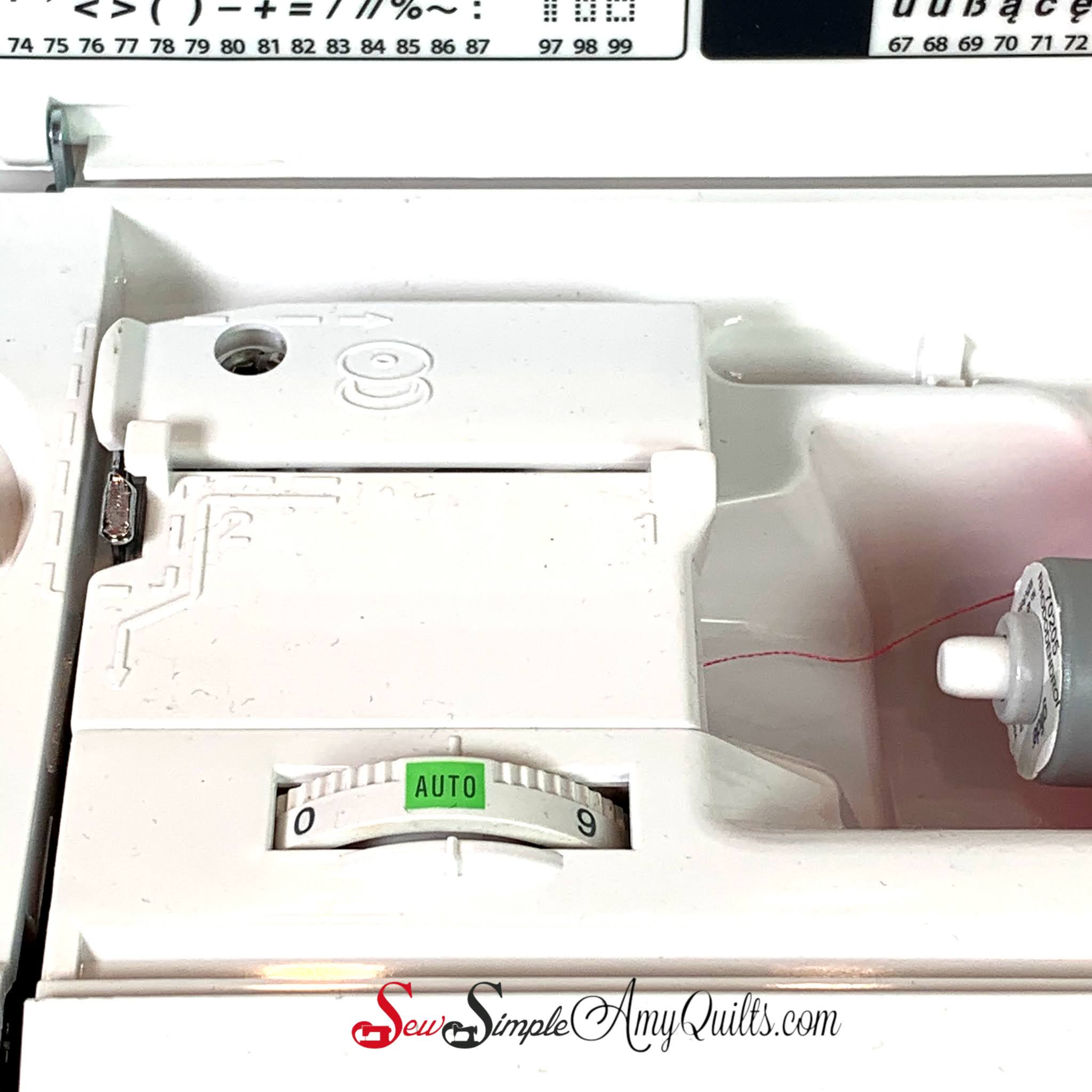 Amy's Free Motion Quilting Adventures Janome Blue Dot Bobbin Case