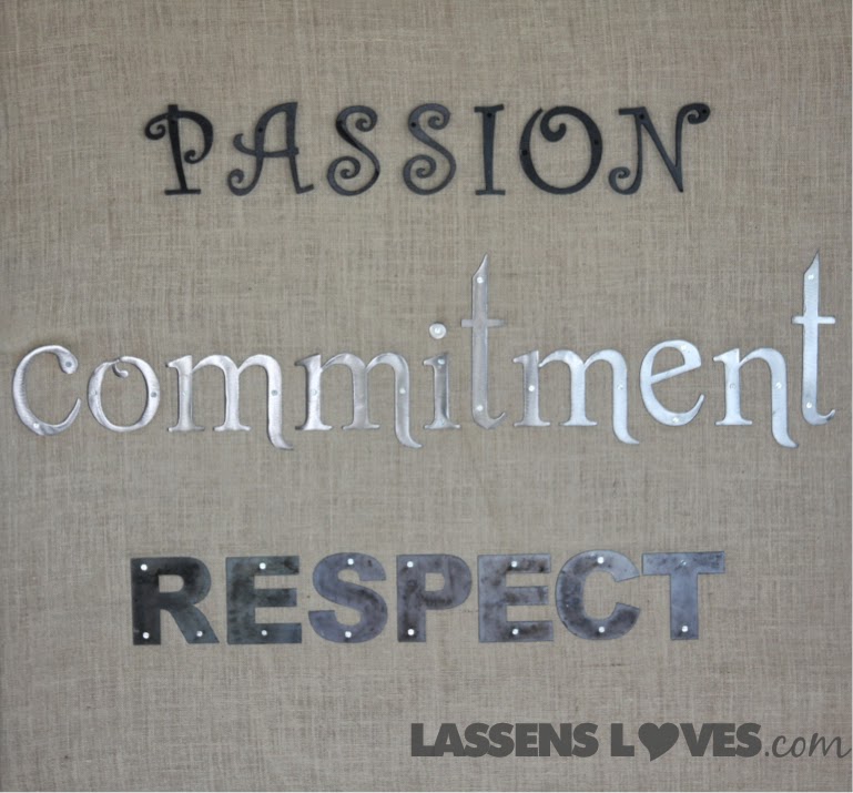 Lassens+core+values, passion+commitment+respect