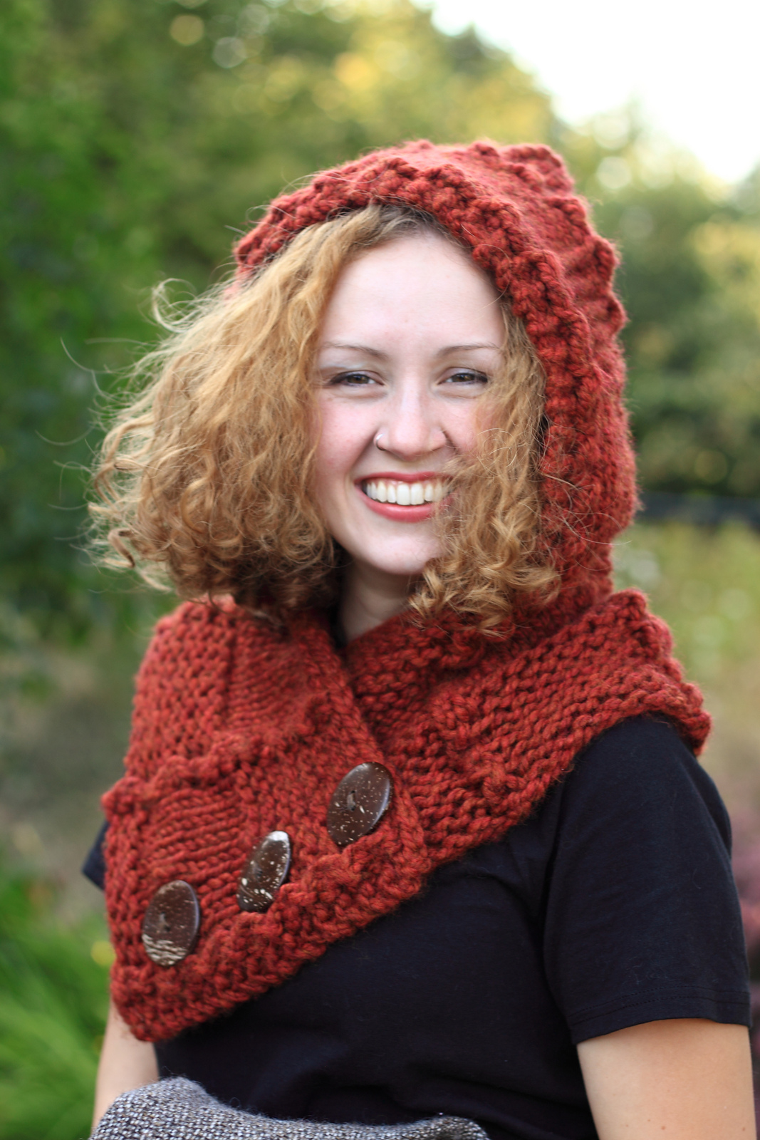 Fall Woods Quilt Squares Hooded Cowl