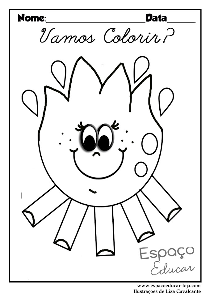 Desenhos de fogueira para colorir, pintar, imprimir! Fogueira de festa junina para pintar! 