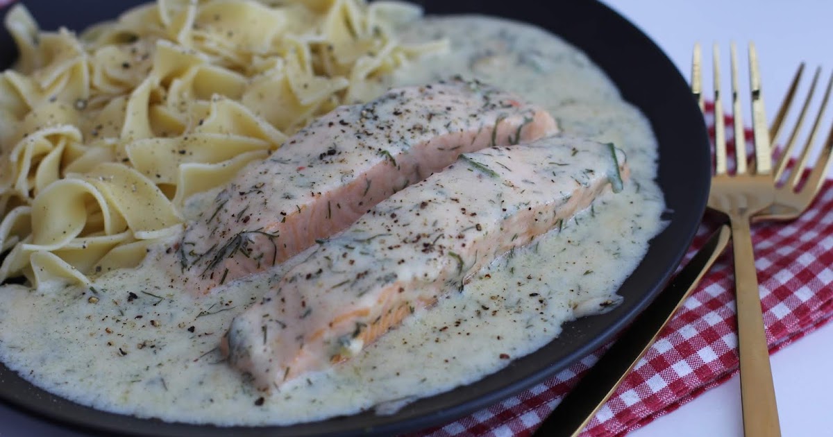 Lachs in Dillsoße