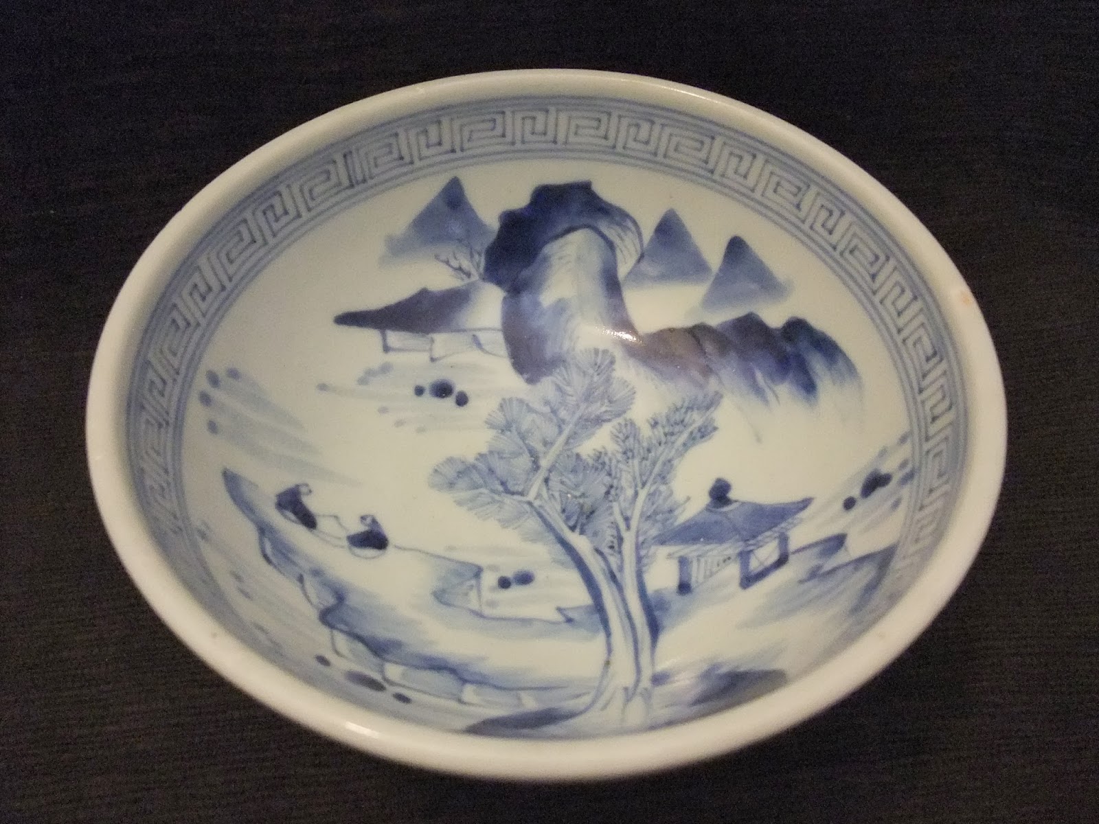 中国美術 中国古陶磁器 中国古玩 清代清朝頃 青華 青花 蝙蝠に