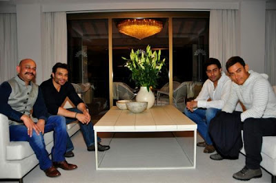 Aamir Khan, Abhishek & Uday Chopra at the Dhoom 3 promotion at Switzerland