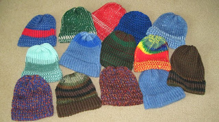knitted loomed hats