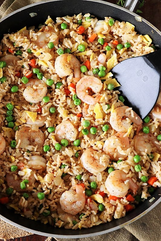 Skillet Shrimp Fried Rice | The Kitchen is My Playground
