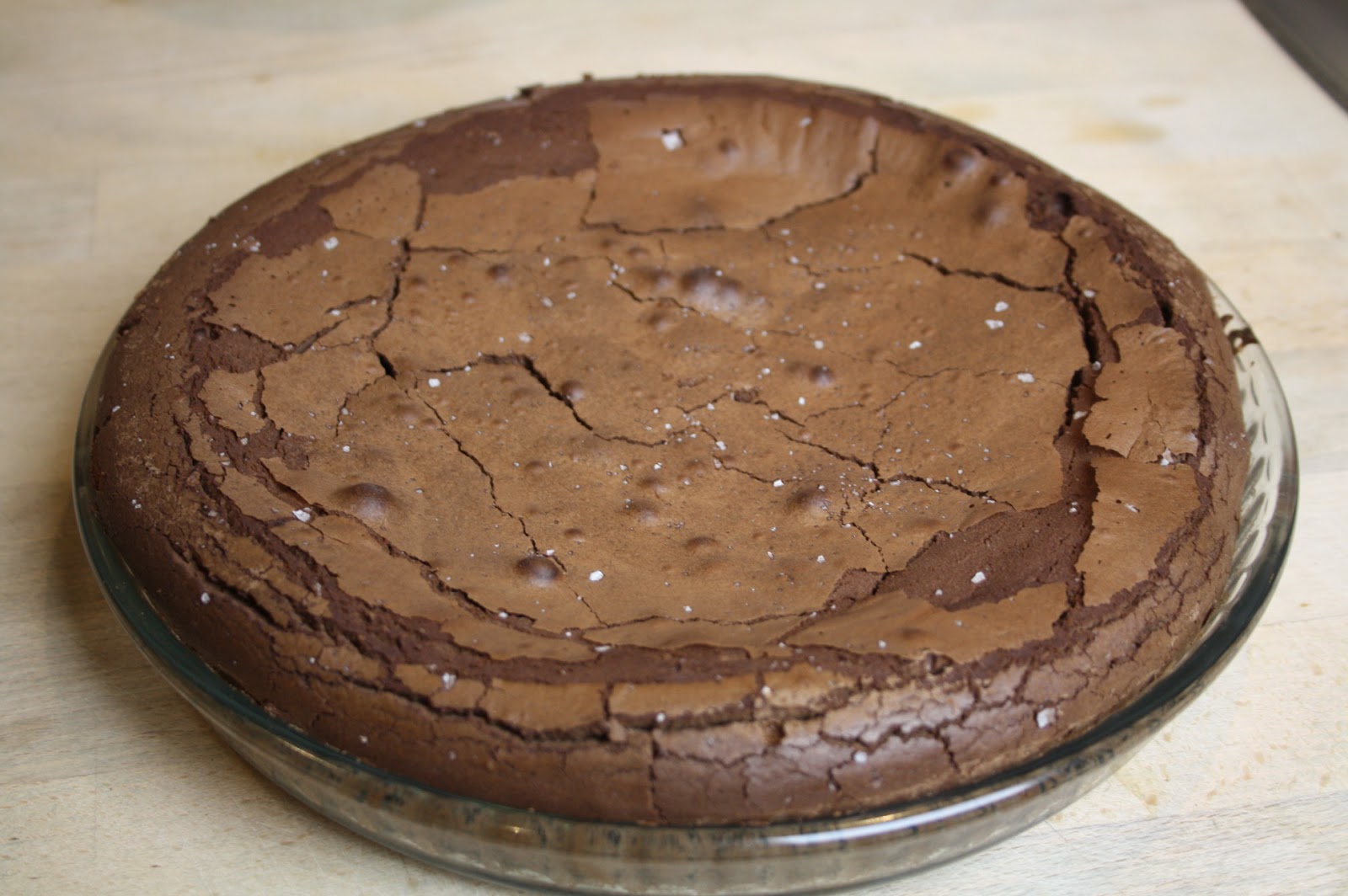 Easy Salted Brownie Cake