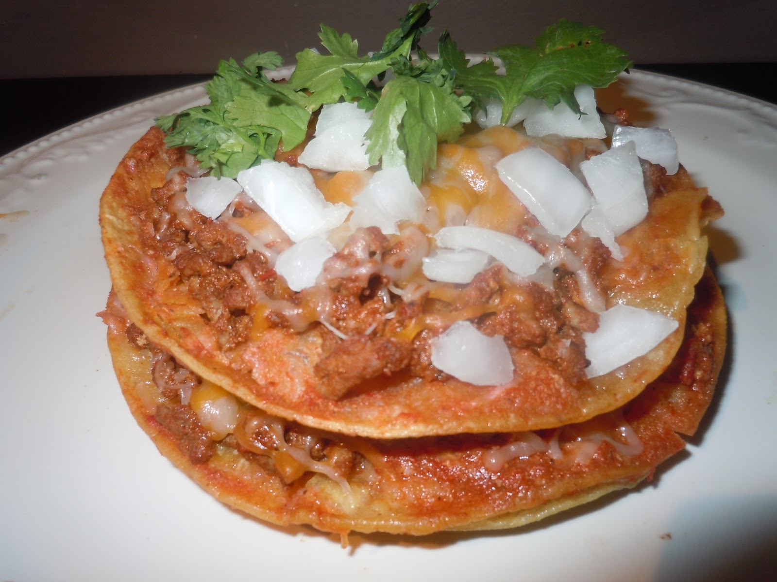 Party with Leah Stacked Red Chile Enchiladas