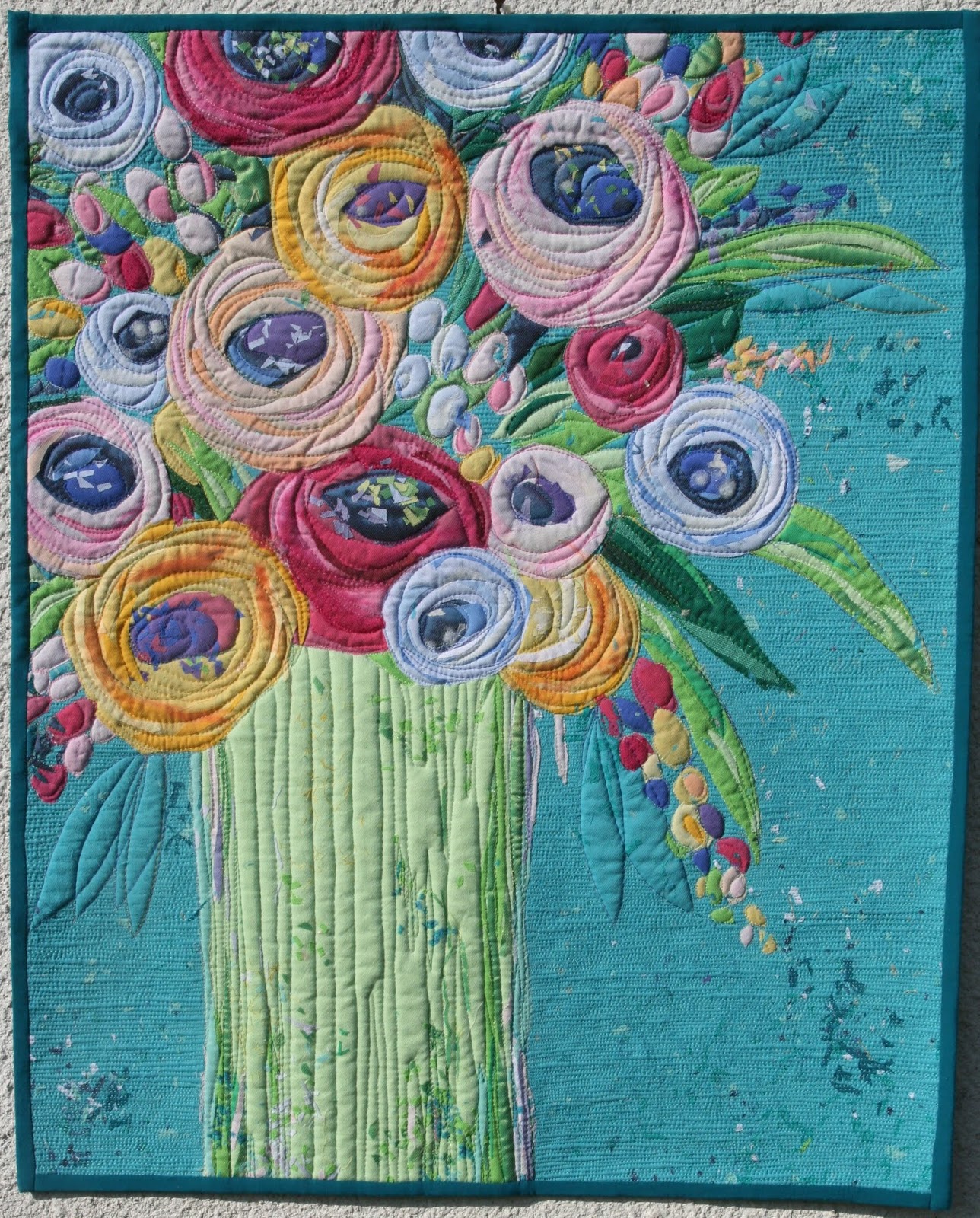 Patchworki Anny Sławińskiej: Wiosenny bukiet Dori Patrick, a właściwie dwa.