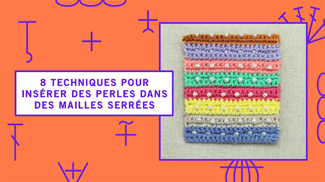 crocheter avec des perles dans des mailles serrées