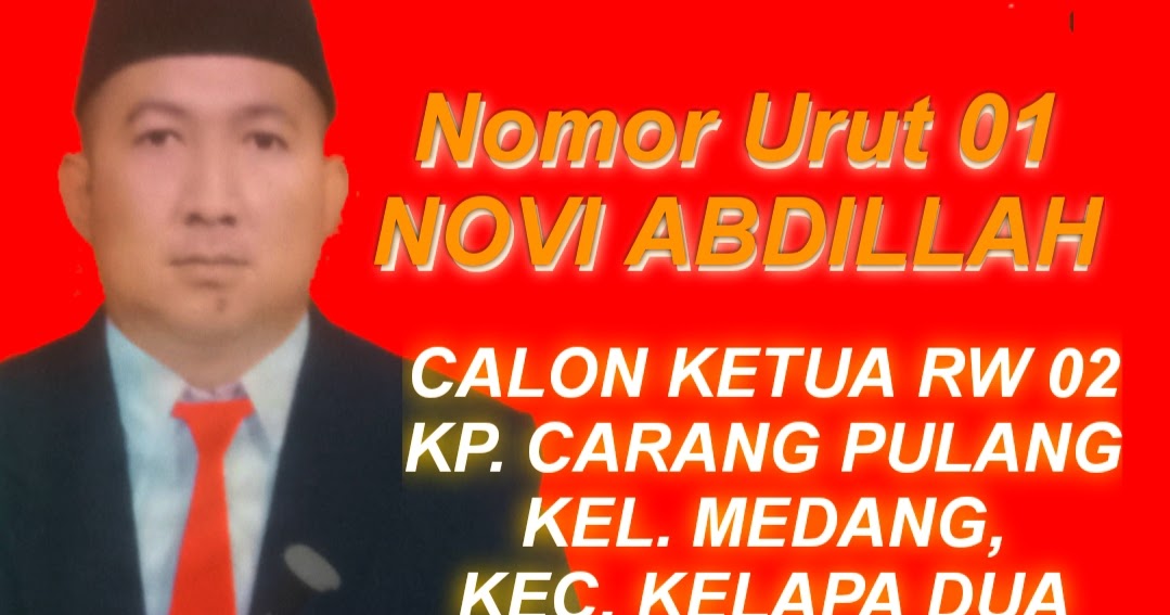 Sosialisasi Visi Misi Calon Ketua RW O2 Kp. Carang Pulang Nomor Urut 01