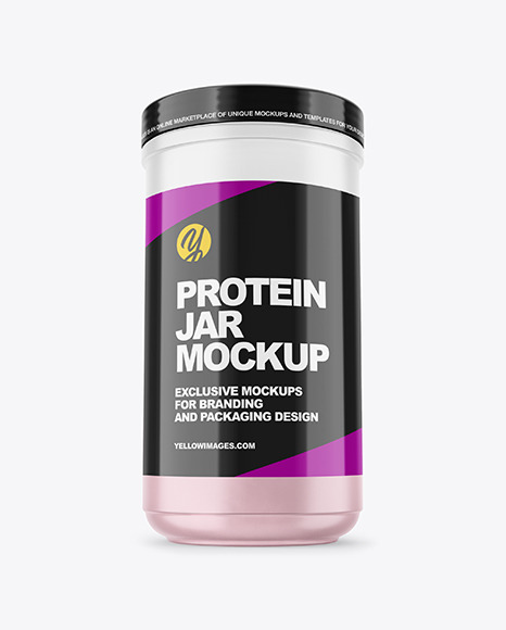 Download Download Frosted Protein Jar Mockup Yellowimages Mockups