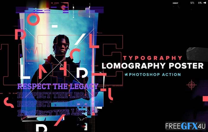 Lomography Typography Poster Photoshop Action