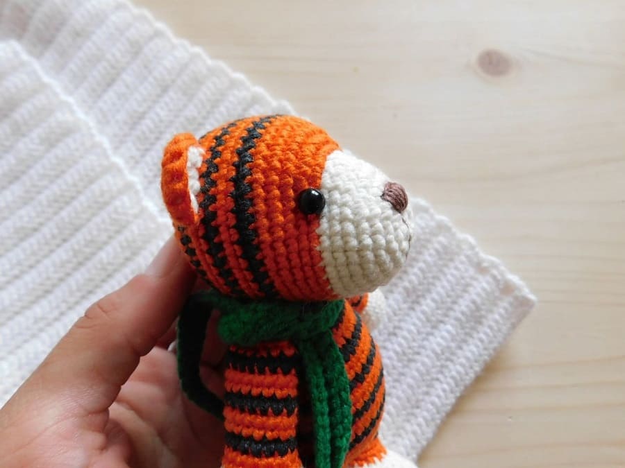 Crochet tiger toy amigurumi