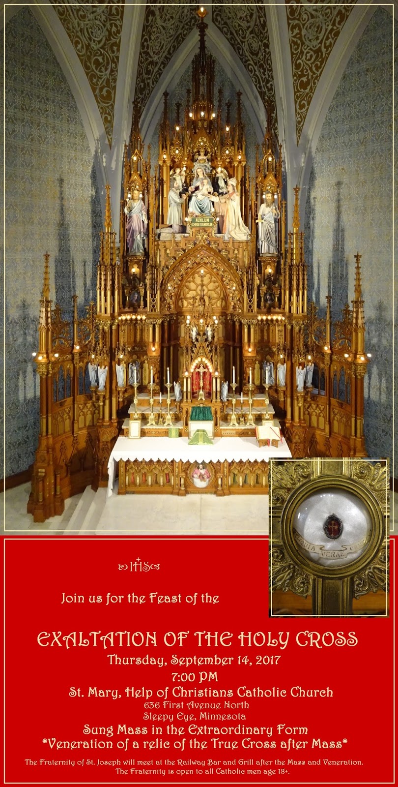 EF Mass for the Exaltation of the Cross in Sleepy Eye, MN Catholic