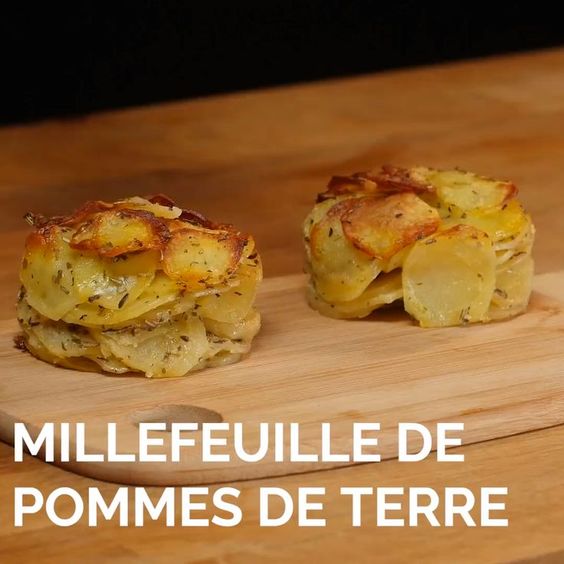 Millefeuille of potatoes with herbes de provence Food Inspiration Healthy