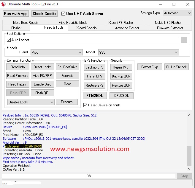 Vivo Y11 Pin Pattren Frp Unlock With UMT Dongle 100% Free