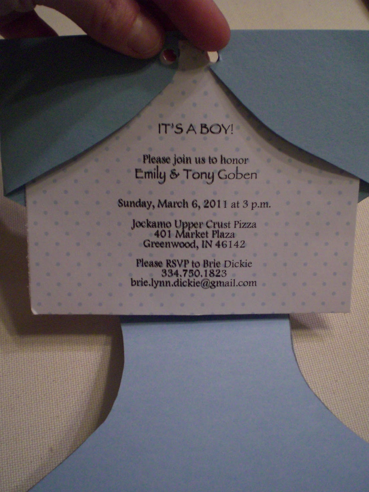 ASquared How To Make a Baby Shower Diaper Invitation