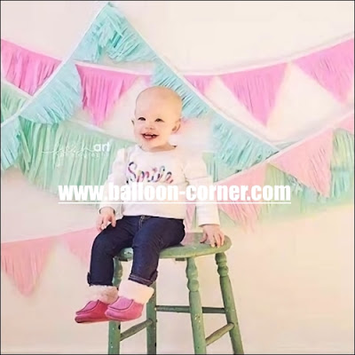Tissue Paper Tassel Garland 3 Model Tissue Paper Tassel Garland 3 Model