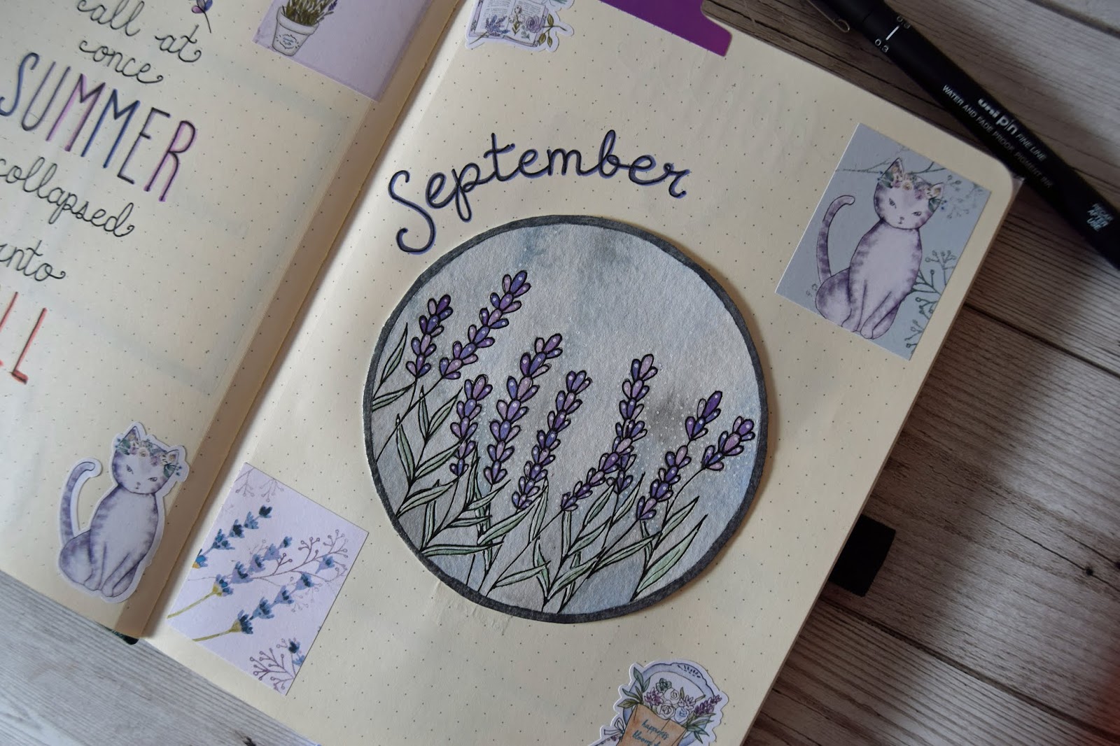 Bullet Journal Lavender Doodle